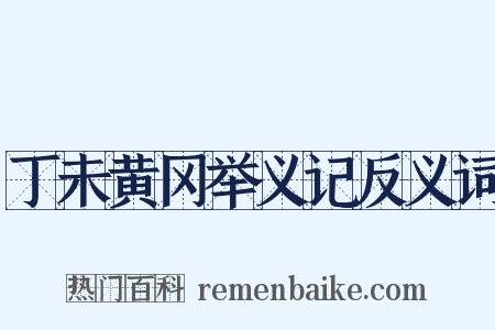 丁未黄冈举义记反义词是什么意思的图片
